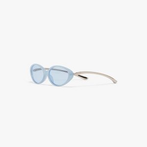 Casablanca Blue Oval Curve Sunglasses