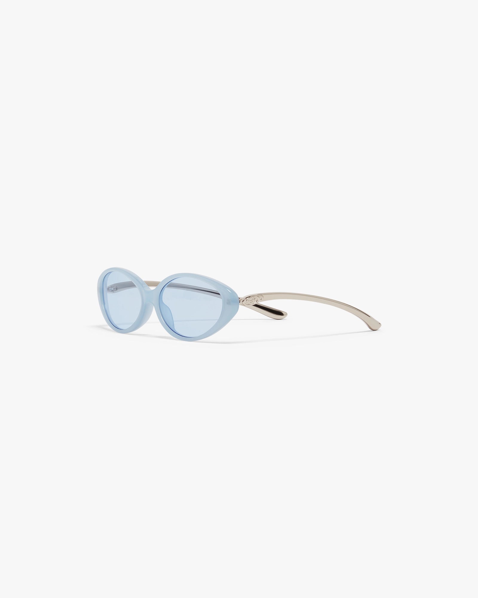 Casablanca Blue Oval Curve Sunglasses