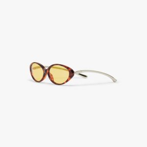 Casablanca Yellow Oval Curve Sunglasses