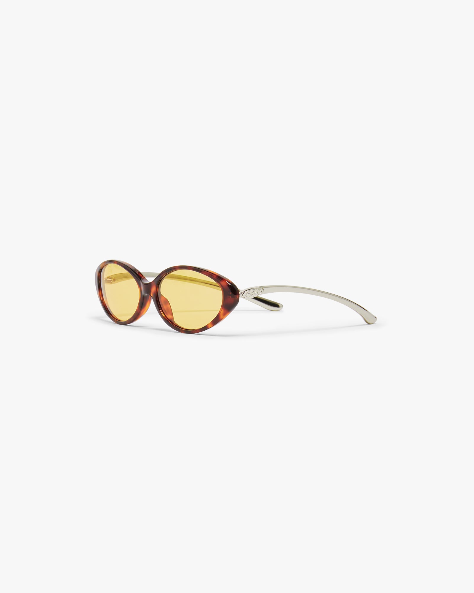 Casablanca Yellow Oval Curve Sunglasses