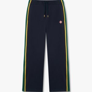 Casablanca Navy & Green Panelled Sweatpants