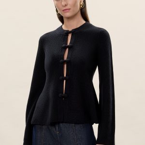 Rebecca Taylor Rhea Knit Peplum Cardi