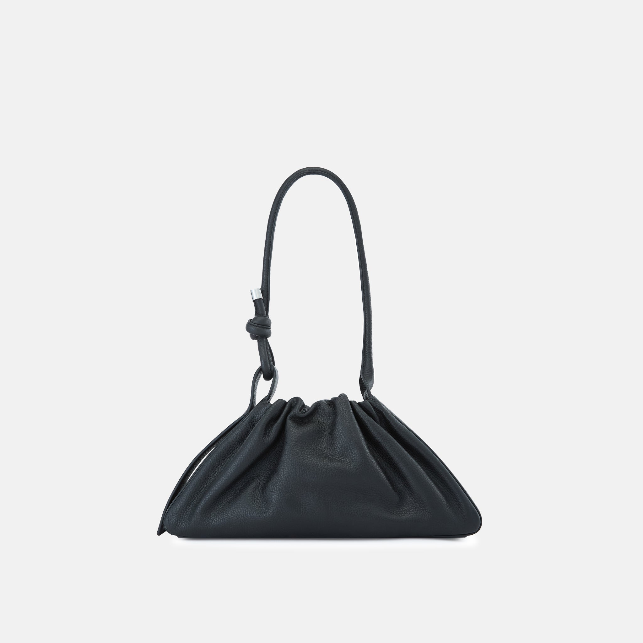 Behno TINA BAGUETTE PEBBLE RUCHED BLACK