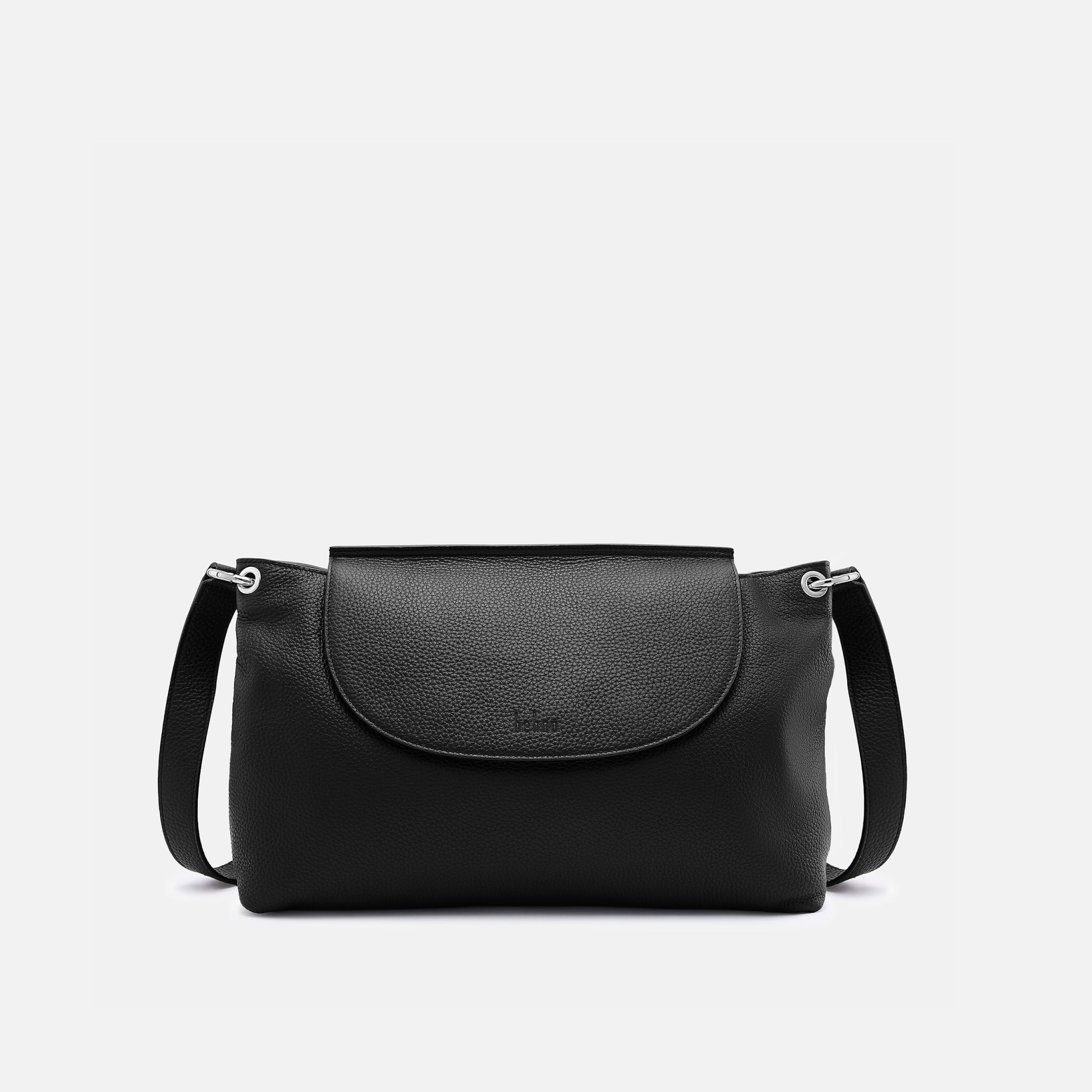 Behno JUDITH SATCHEL LARGE PEBBLE BLACK