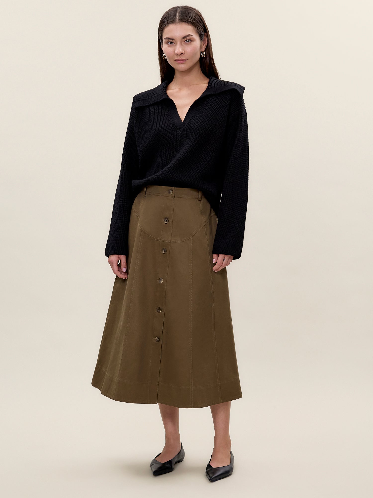 Rebecca Taylor Aria Twill Skirt