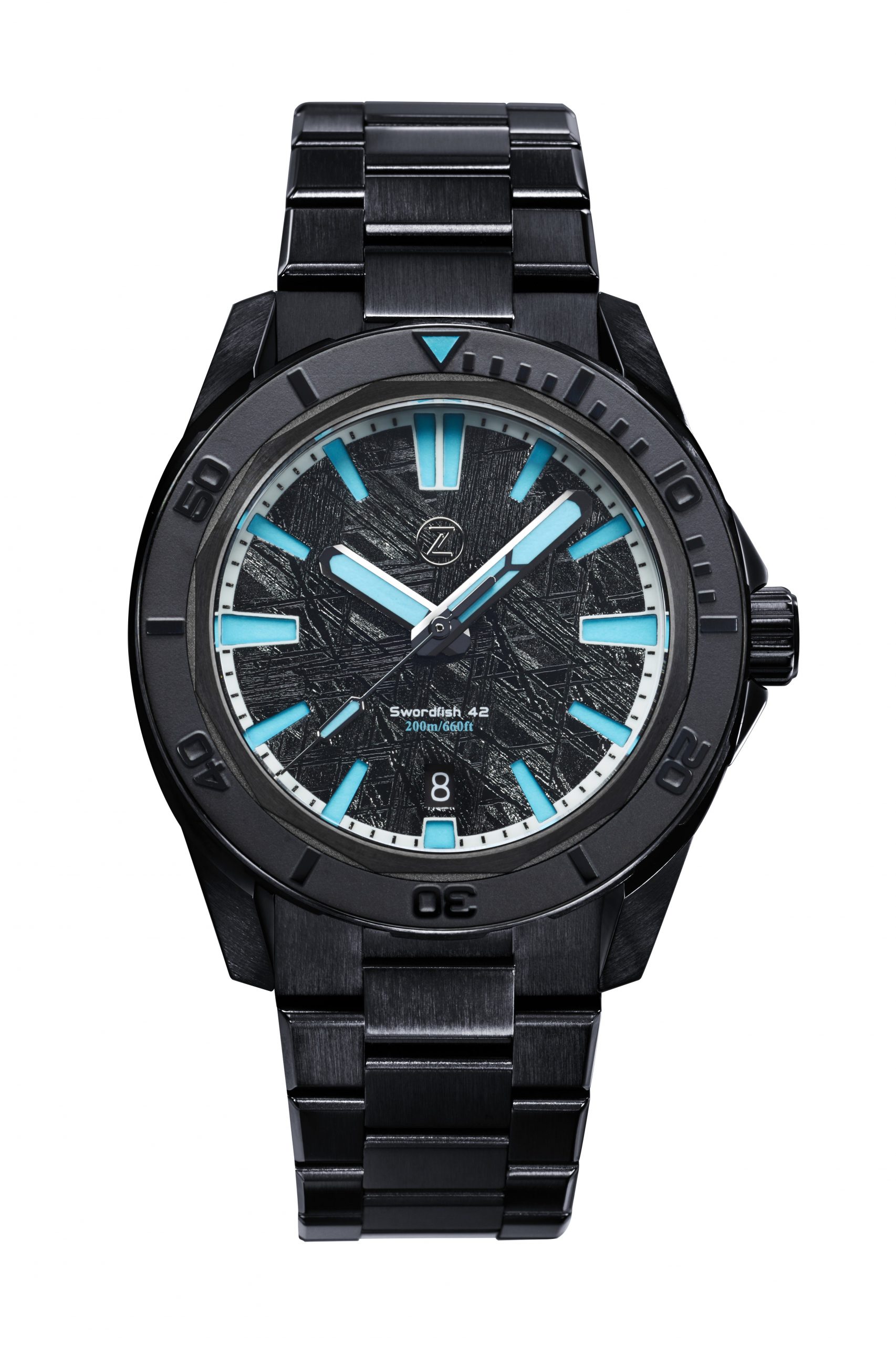 Zelos Swordfish 42mm SS DLC Meteorite
