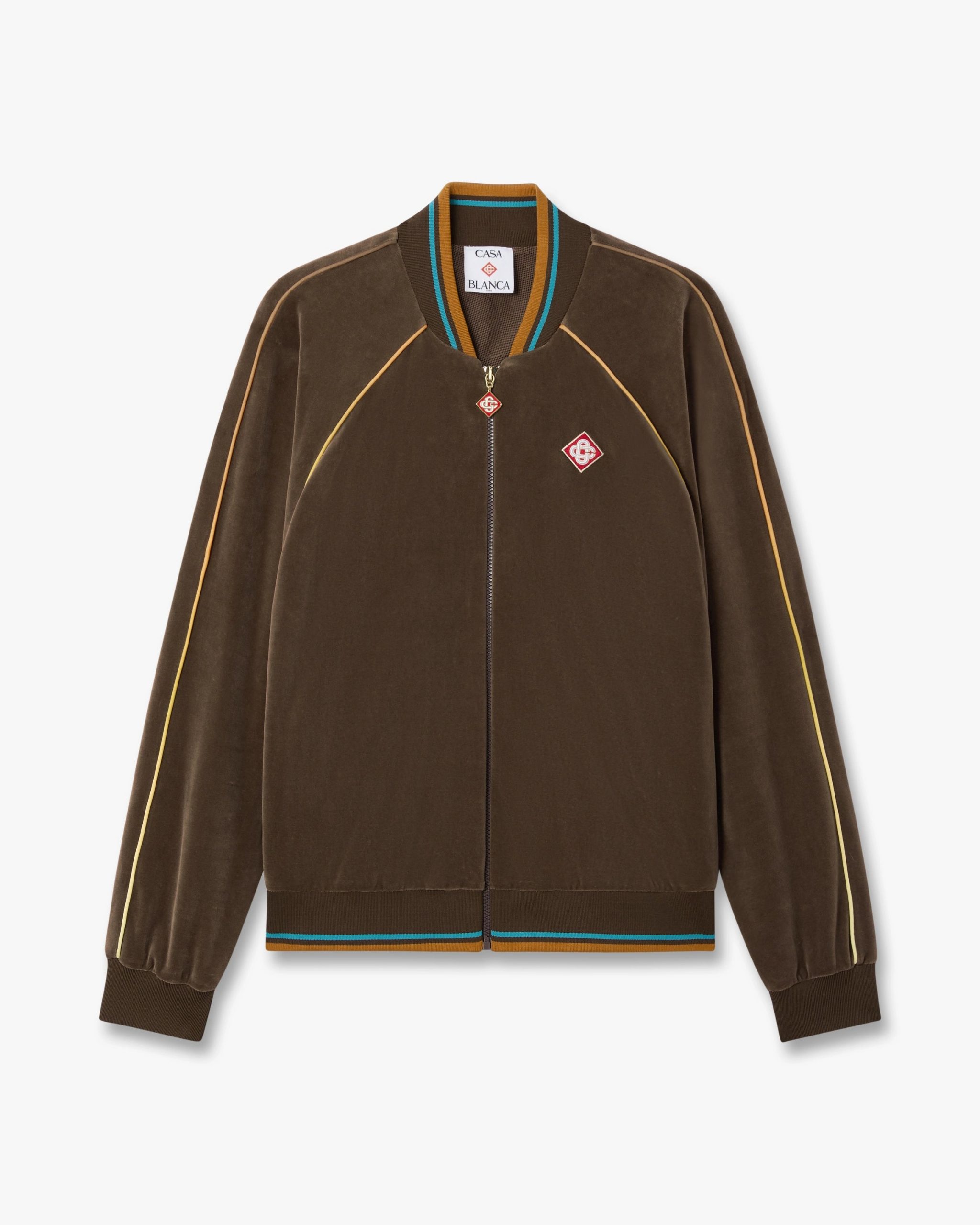 Casablanca Dark Brown Velour Track Jacket