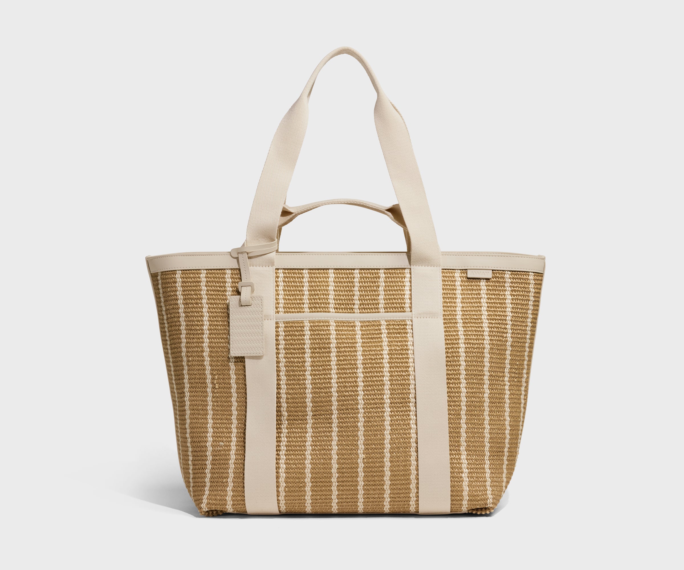 Away Riviera Straw Tote in White Seagrass