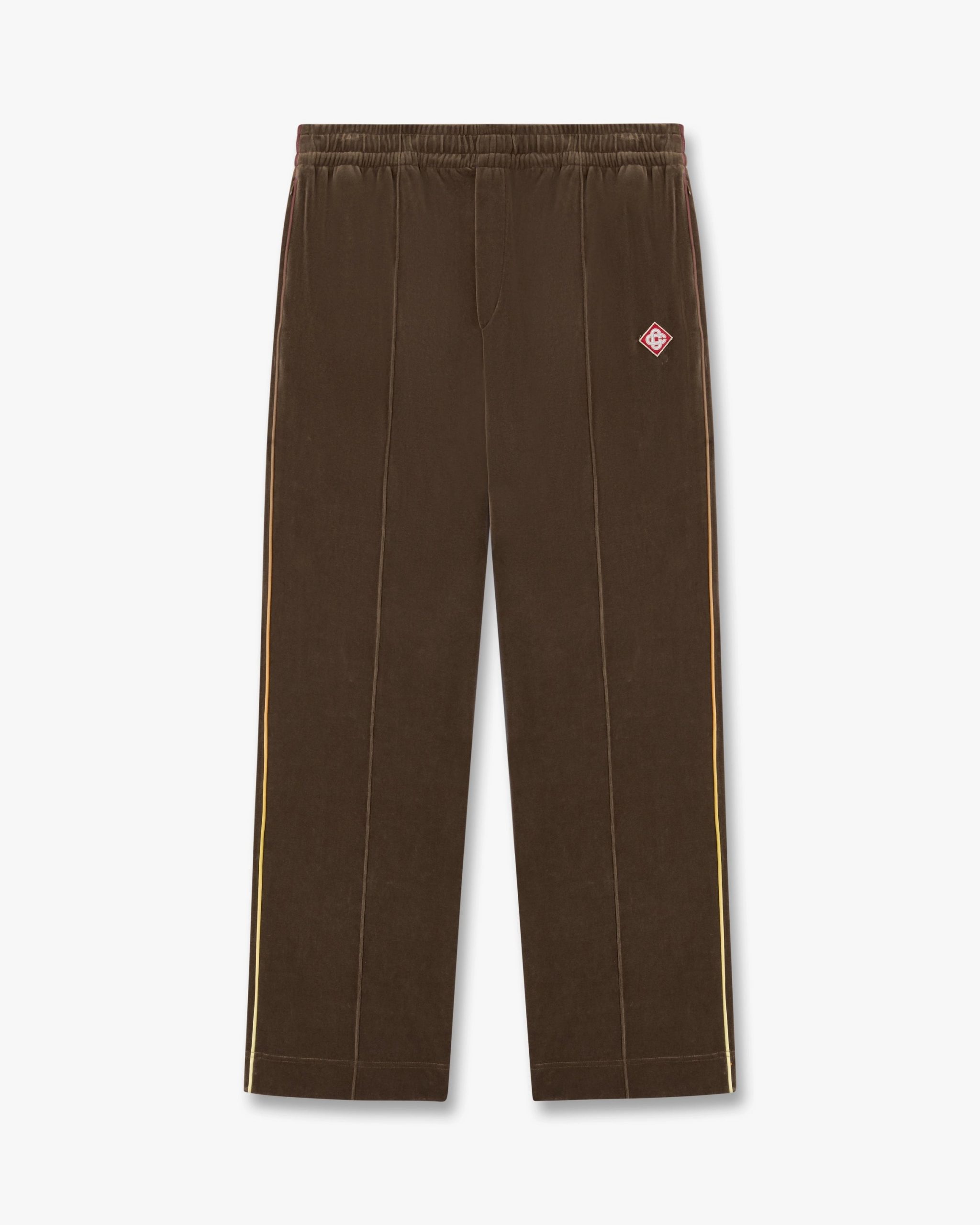 Casablanca Dark Brown Velour Track Pants