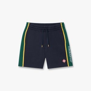 Casablanca Navy & Green Panelled Sweatshorts