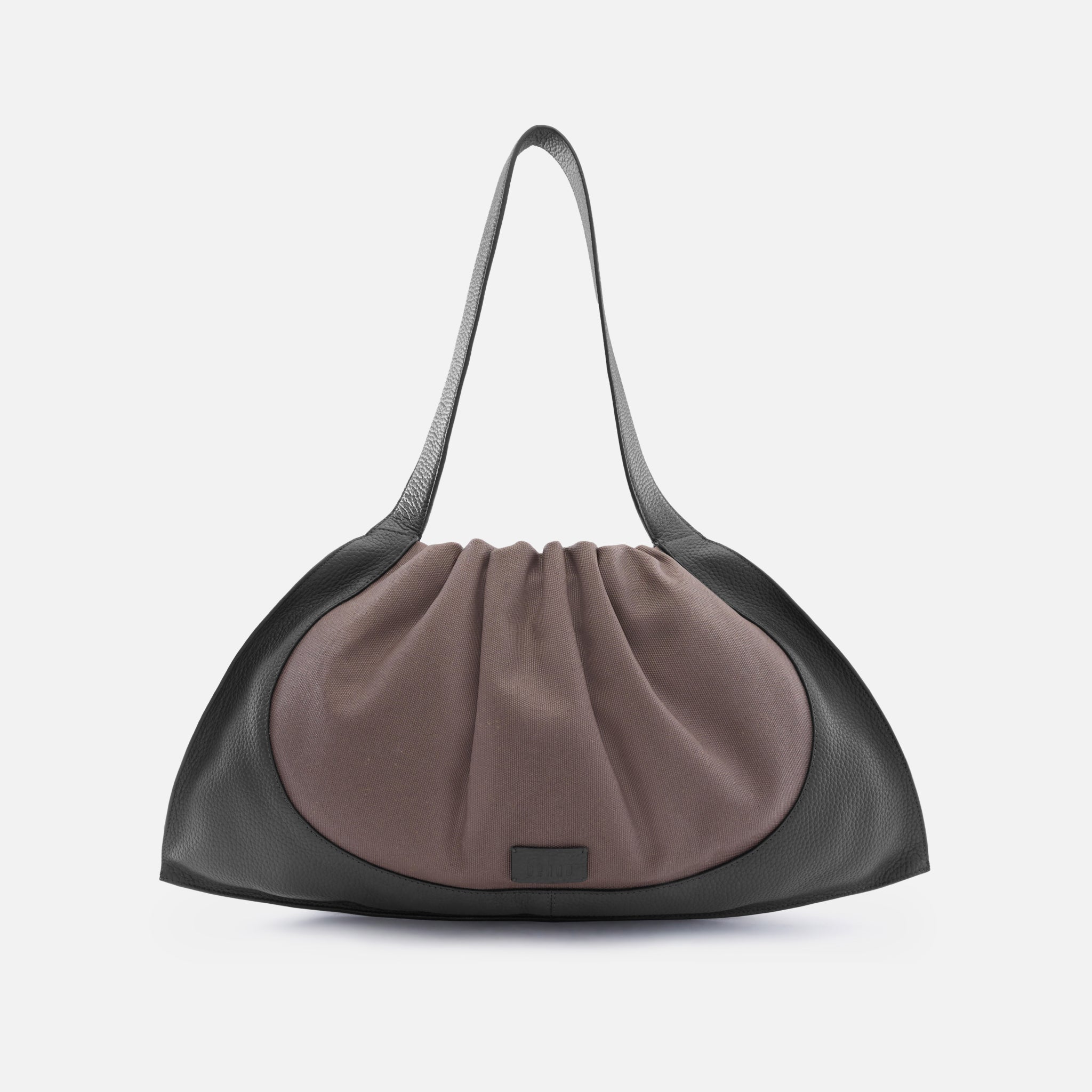 Behno ANA TOTE LARGE CANVAS CACAO/BLACK