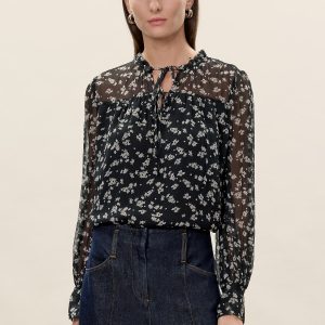 Rebecca Taylor Ditsy Floral Blouse
