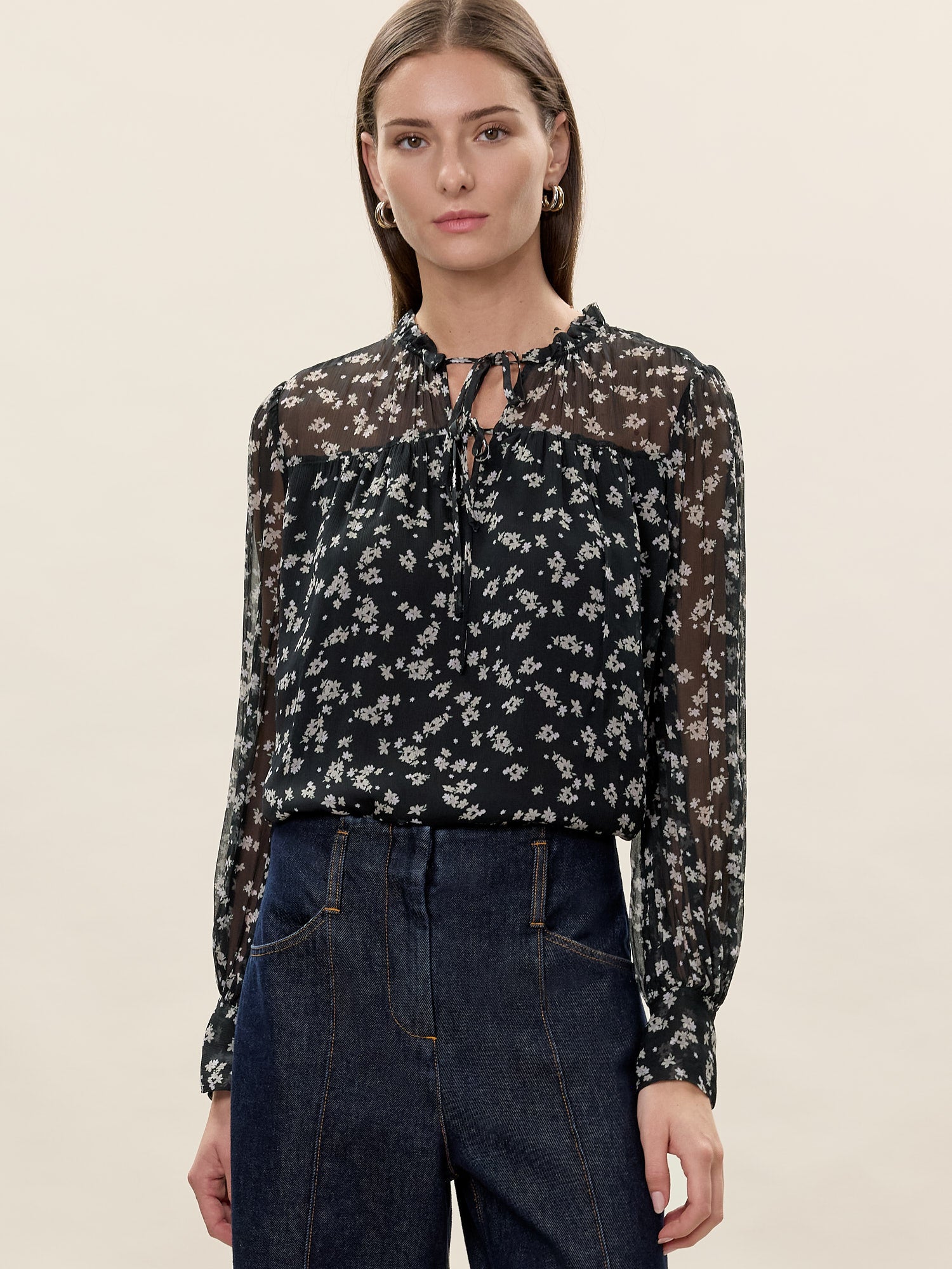 Rebecca Taylor Ditsy Floral Blouse