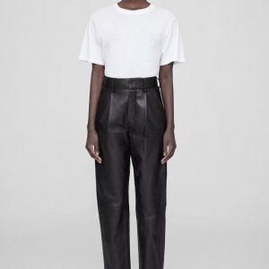 Anine Bing Becky Leather Trouser - Black