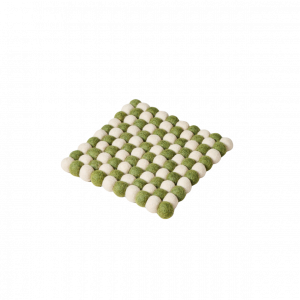 Material Artisan Felt Pom Pom Trivet - Natural & Moss