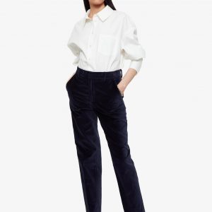 Anine Bing Ella Velvet Trousers - Ink