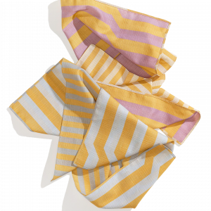 Material Dinner Napkins Double Sided Stripe - Quiet Season