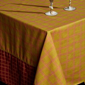Material Tablecloth Reversible Grid