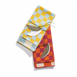 Material Dinner Napkins Double Sided Checker - High Season