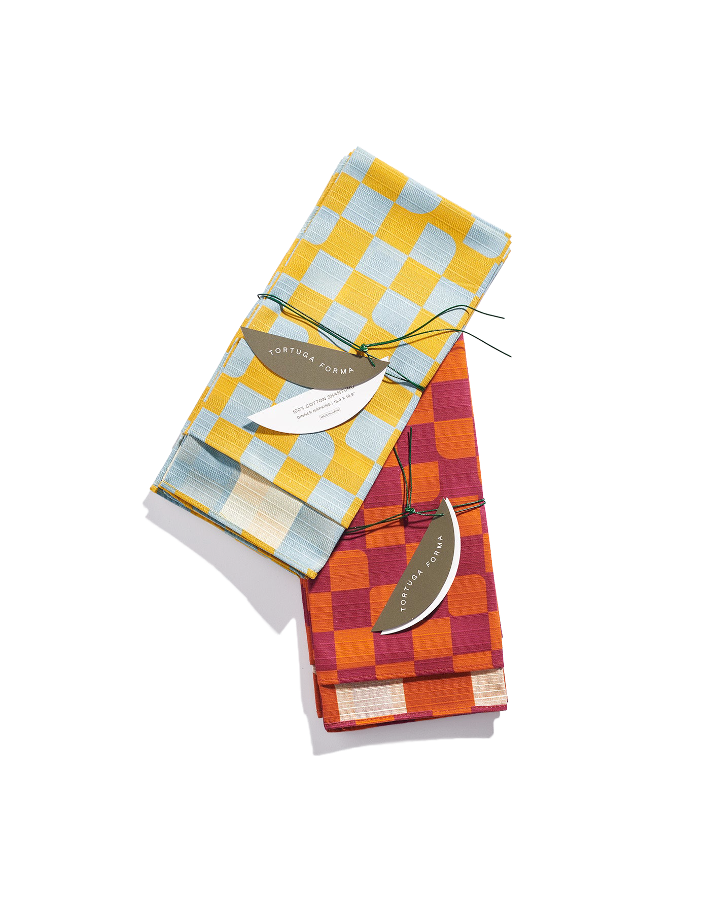 Material Dinner Napkins Double Sided Checker - High Season