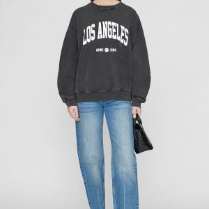 Anine Bing Ramona Sweatshirt University Los Angeles - Washed Black