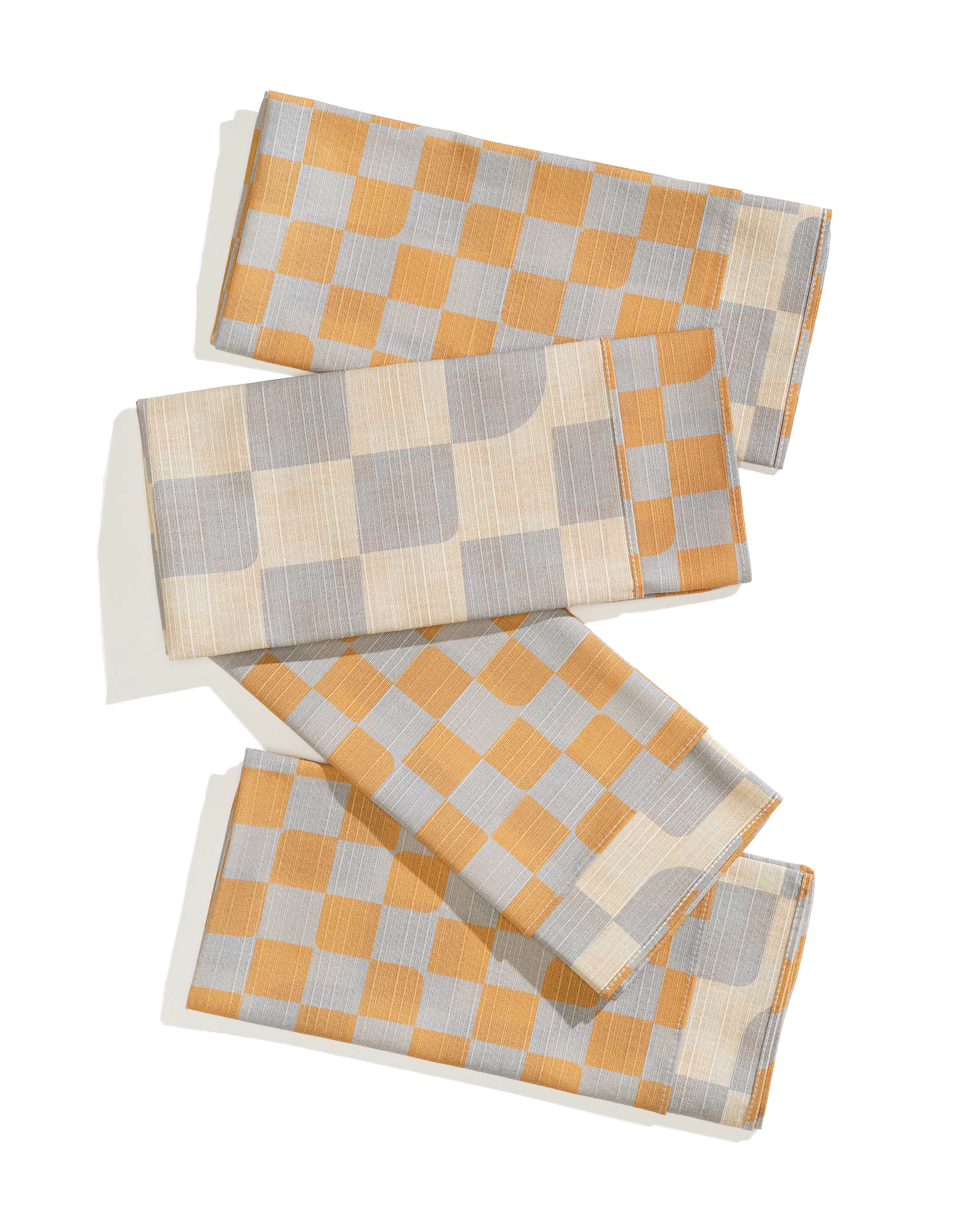Material Dinner Napkins Double Sided Checker - Quiet Season