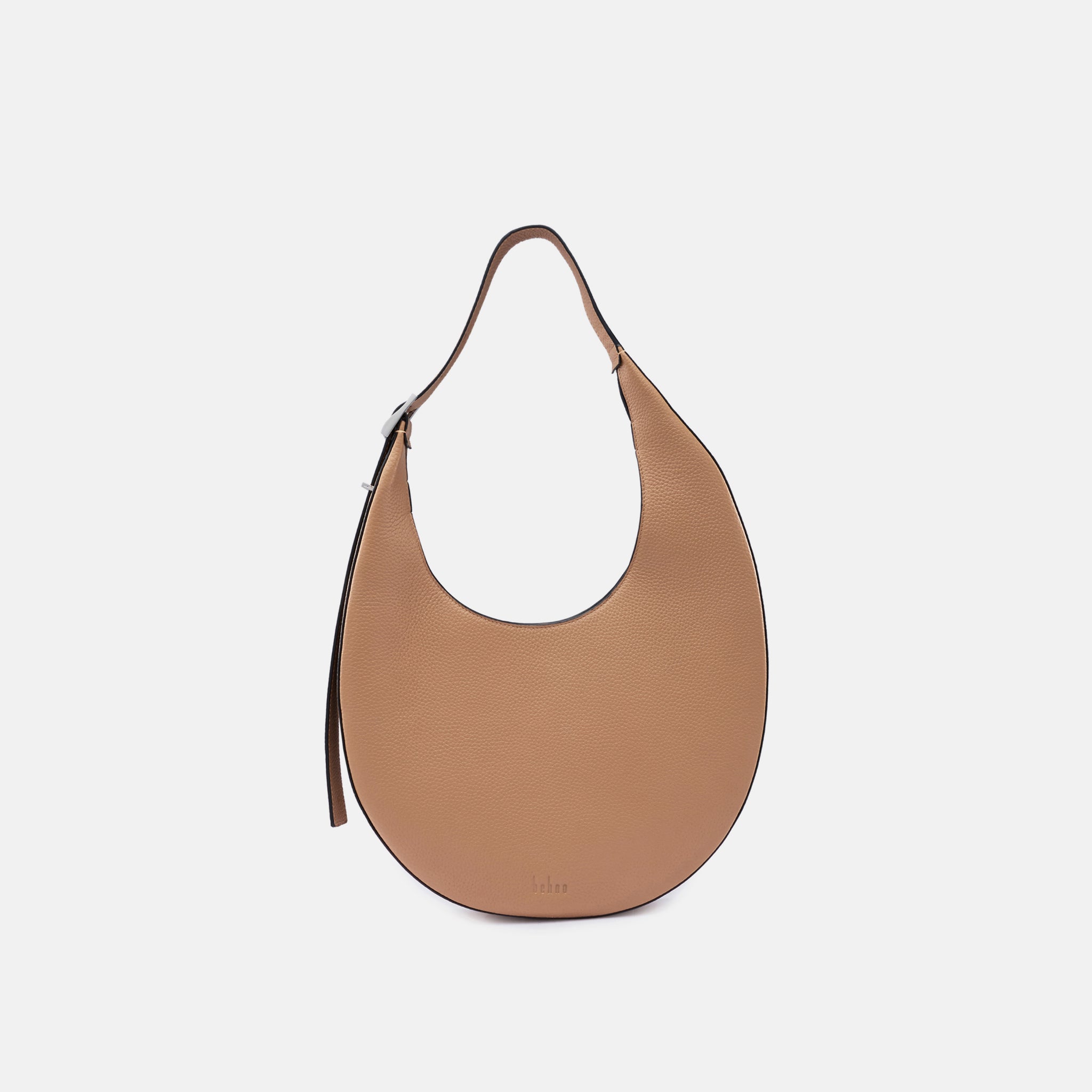 Behno INA CRESCENT BAG LARGE PEBBLE ALMOND