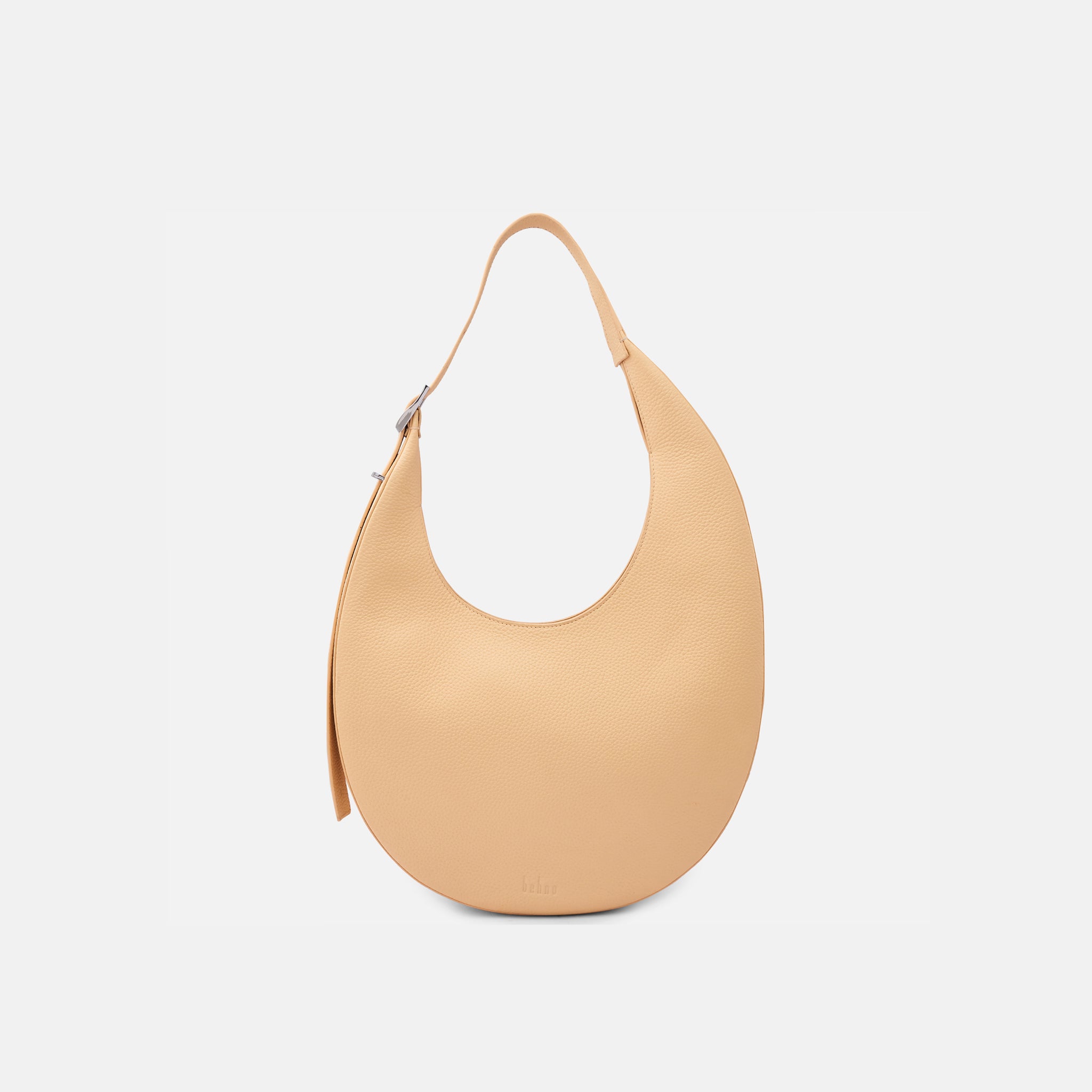 Behno INA CRESCENT BAG LARGE PEBBLE PEACH