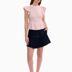 Rebecca Taylor Rhea Lace Knit Sweater