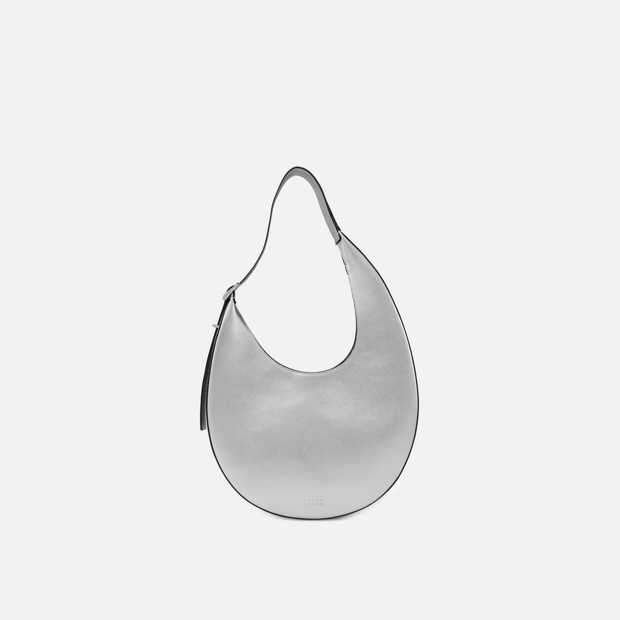 Behno INA CRESCENT BAG MEDIUM METALLIC SILVER