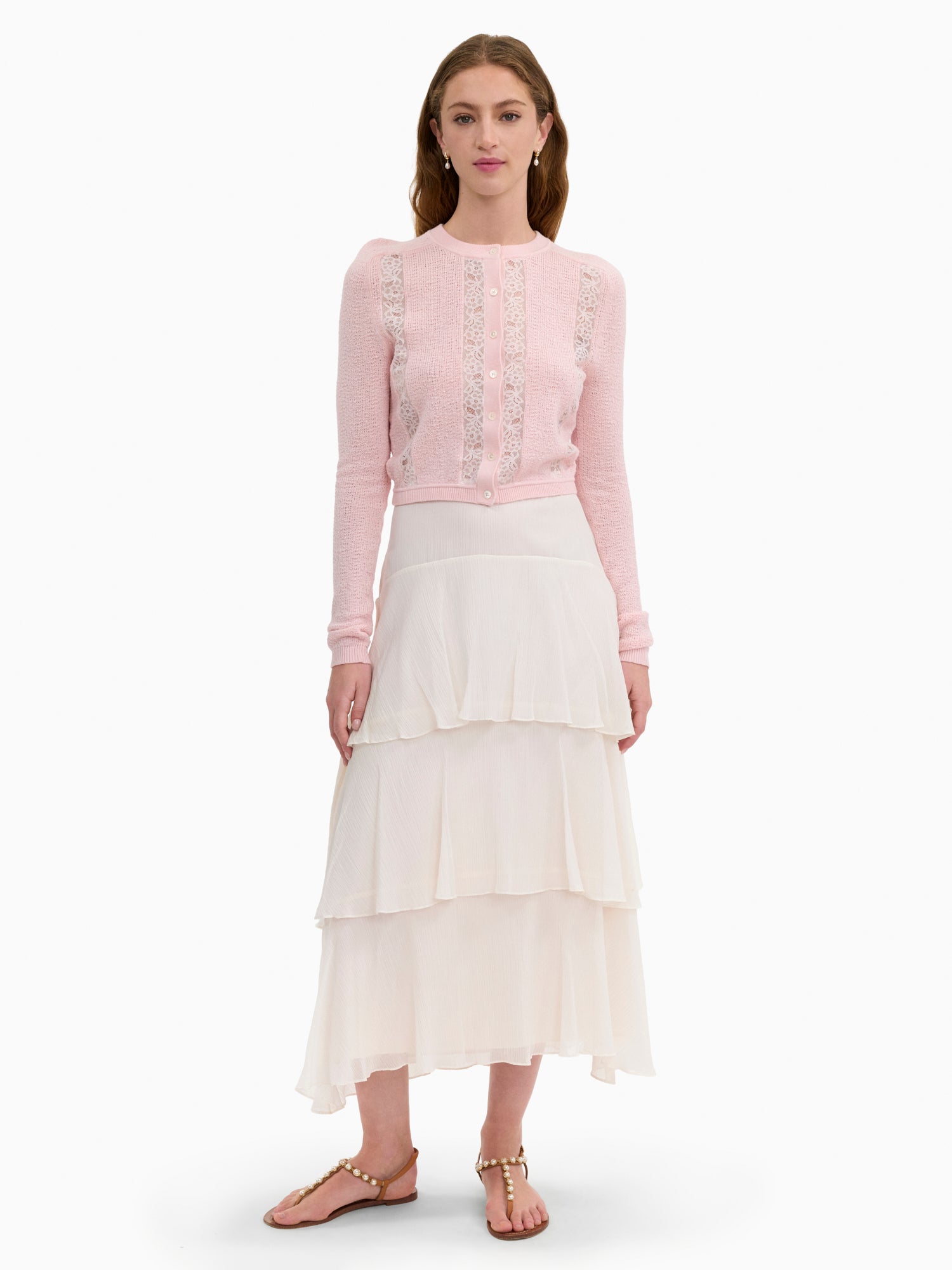 Rebecca Taylor Rhea Lace Knit Cardigan