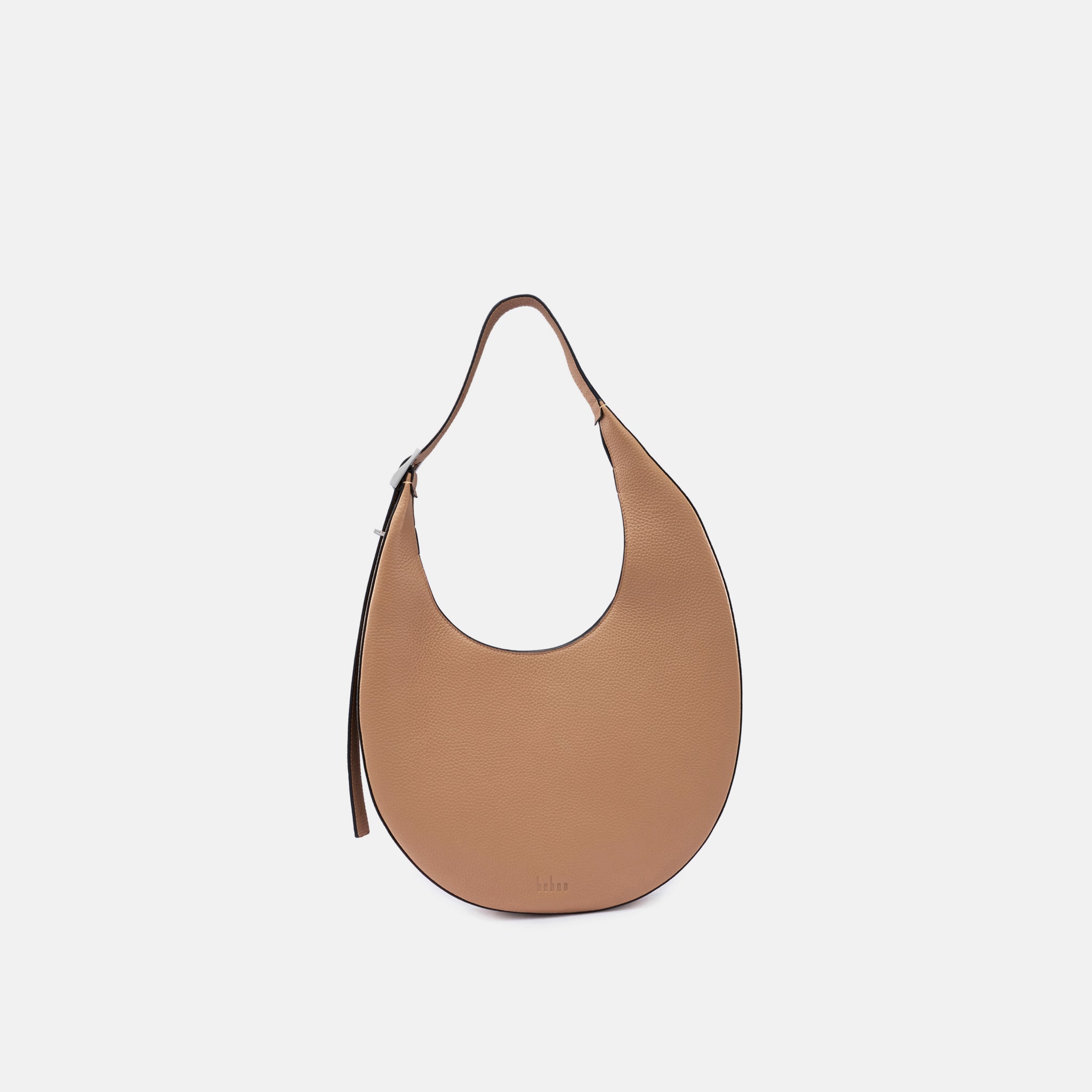 Behno INA CRESCENT BAG MEDIUM PEBBLE ALMOND