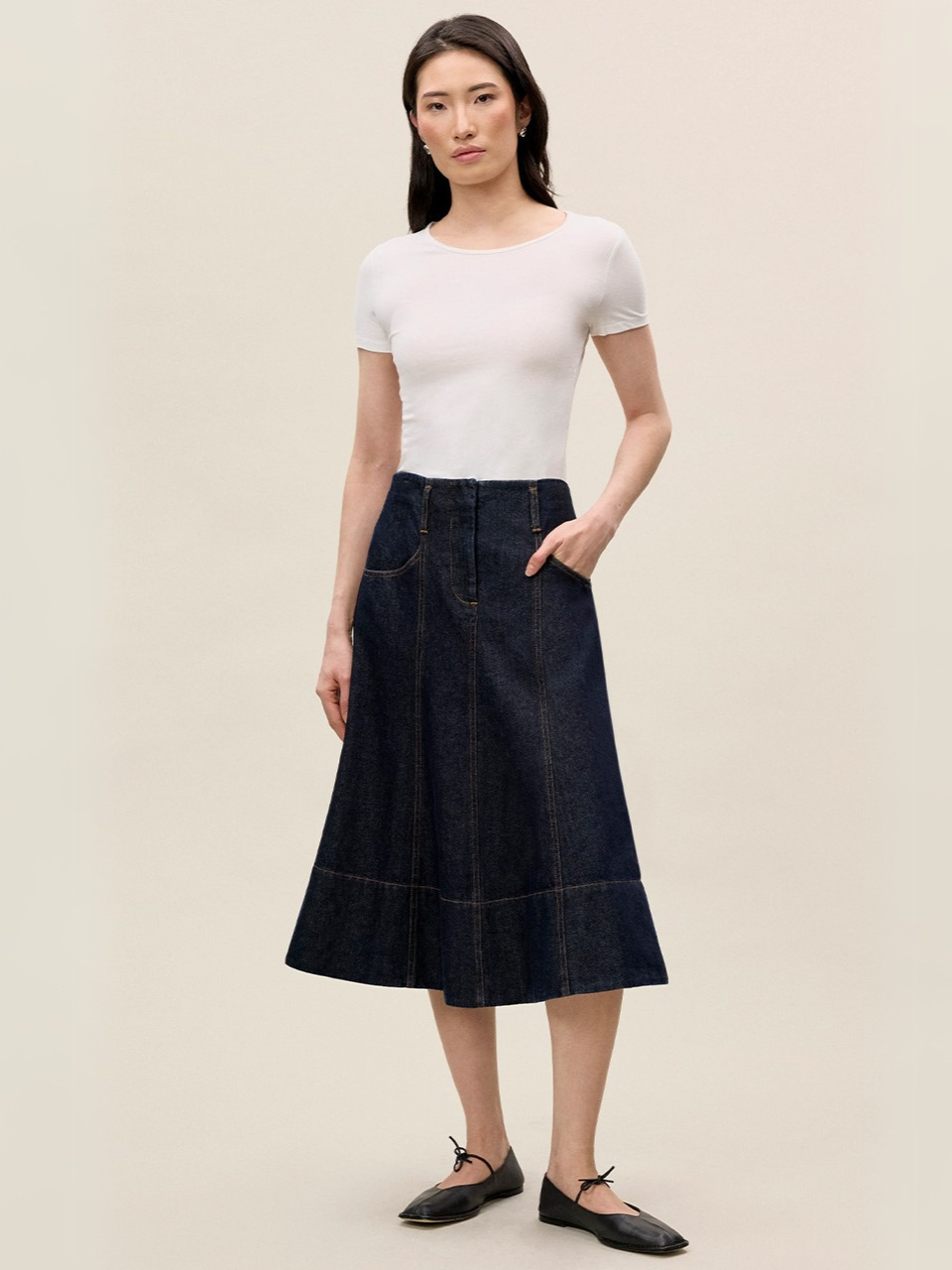 Rebecca Taylor Gabrielle Denim Skirt