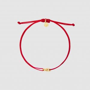 Anine Bing String Link Bracelet - 14k Gold And Red