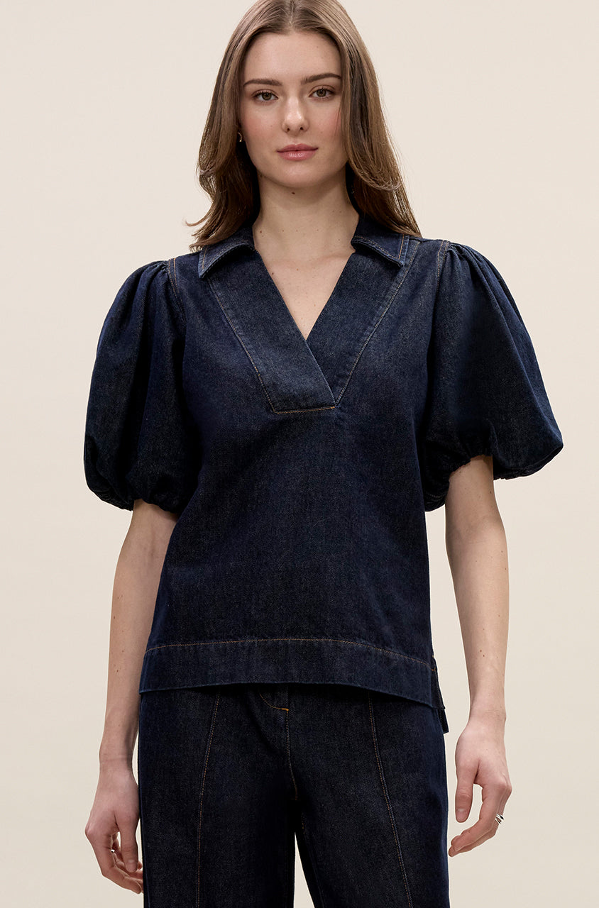 Rebecca Taylor Gabrielle Denim Blouse