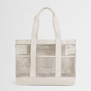 Away Beach Tote in Salt White