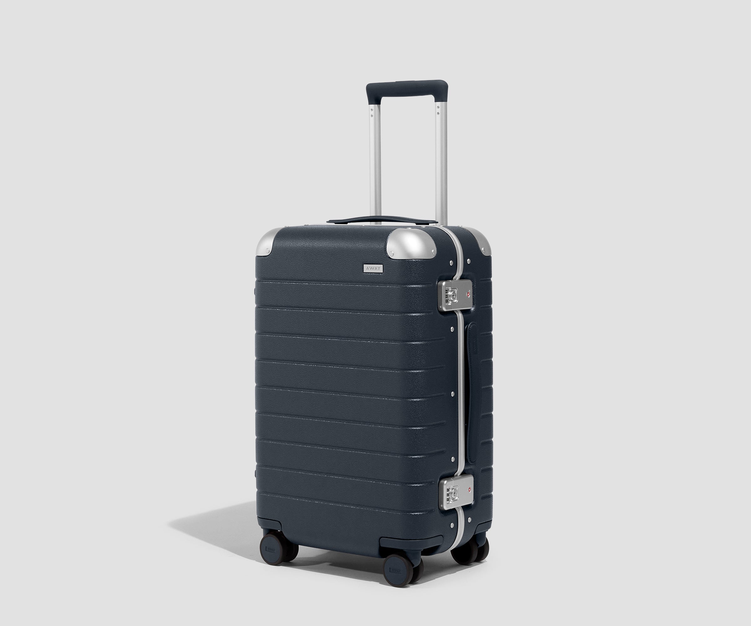 Away The Aluminum Edge Carry-On in Navy Blue