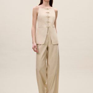 Rebecca Taylor Beatrice Stretch Linen Pant