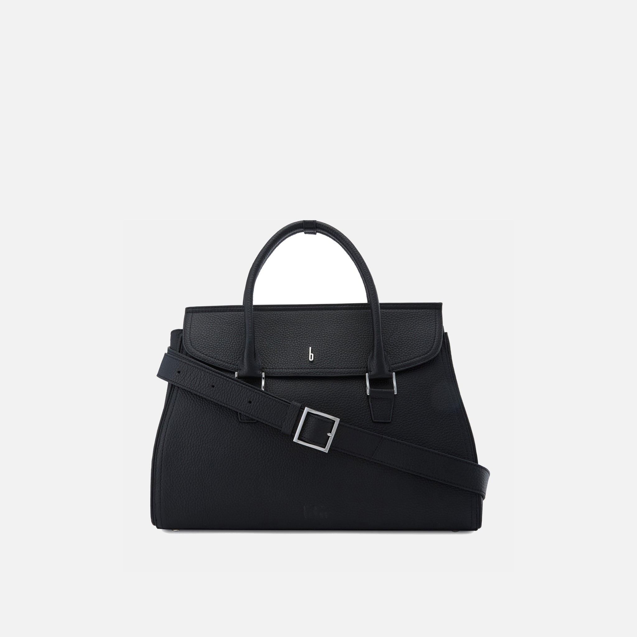 Behno COCO SATCHEL LARGE PEBBLE BLACK