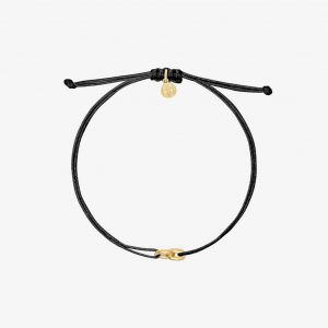 Anine Bing String Link Bracelet - 14k Gold And Black