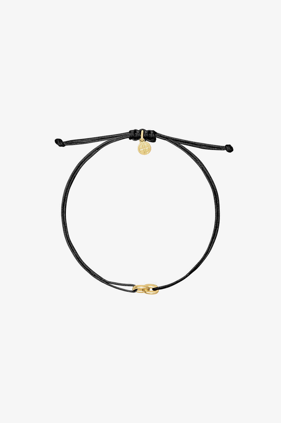 Anine Bing String Link Bracelet - 14k Gold And Black