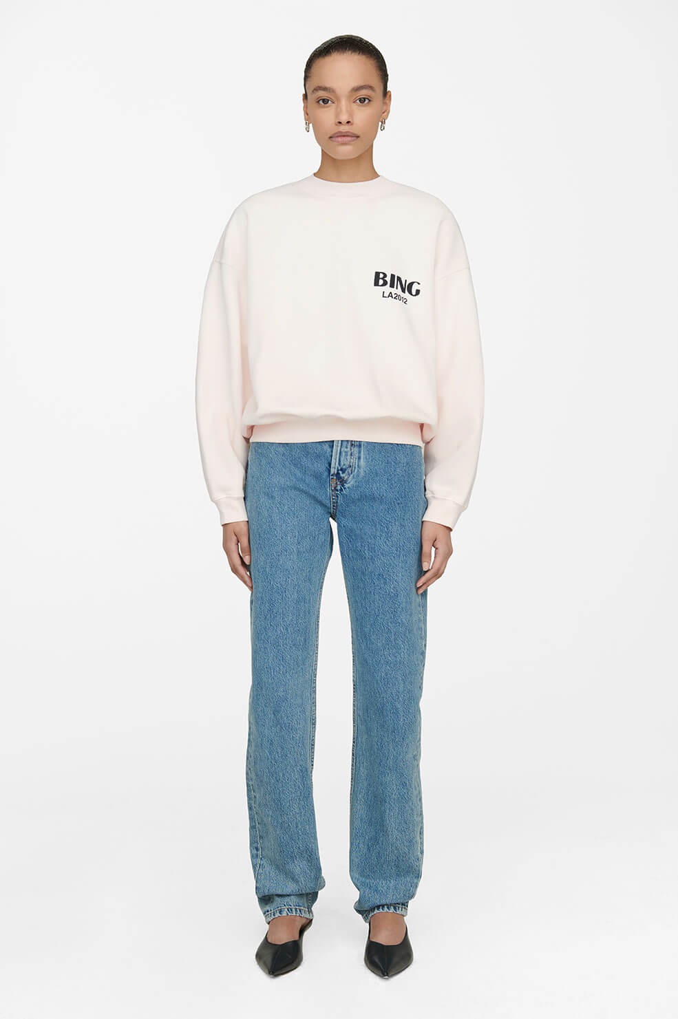 Anine Bing Jaci Sweatshirt Bing LA - Washed Pink