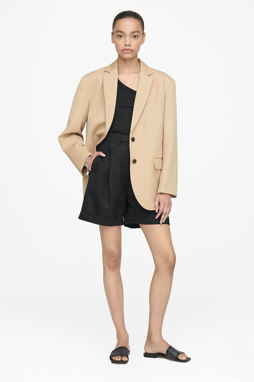 Anine Bing Liza Short - Black
