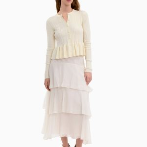 Rebecca Taylor Boucle Knit Cardigan