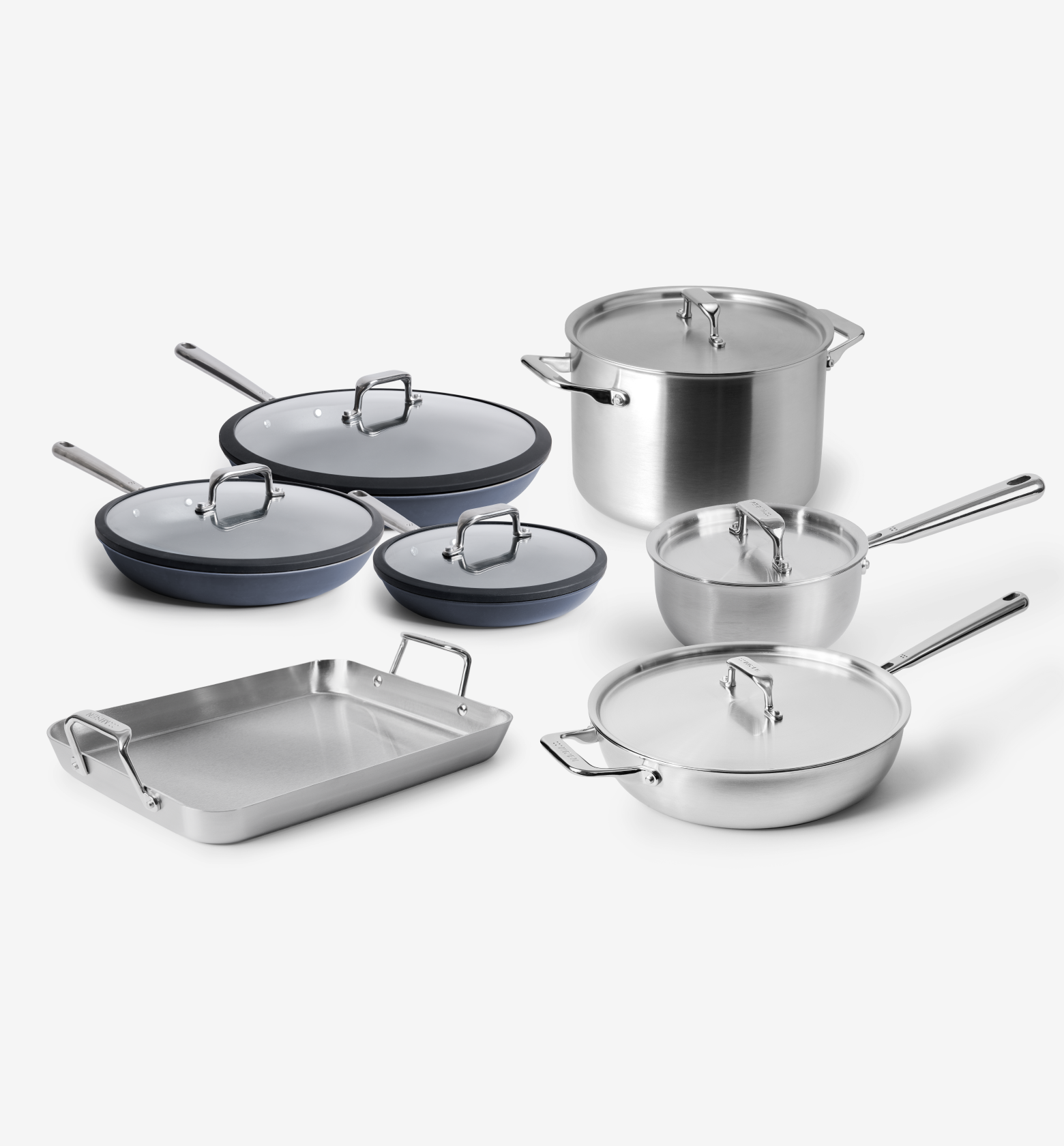 Misen 13-Piece Mixed Metal Cookware Set
