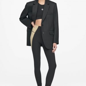 Anine Bing Blake Legging - Black And Tan