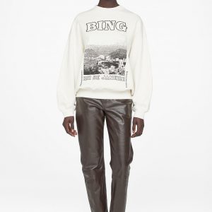 Anine Bing Jaci Sweatshirt Rio De Janeiro - Cream