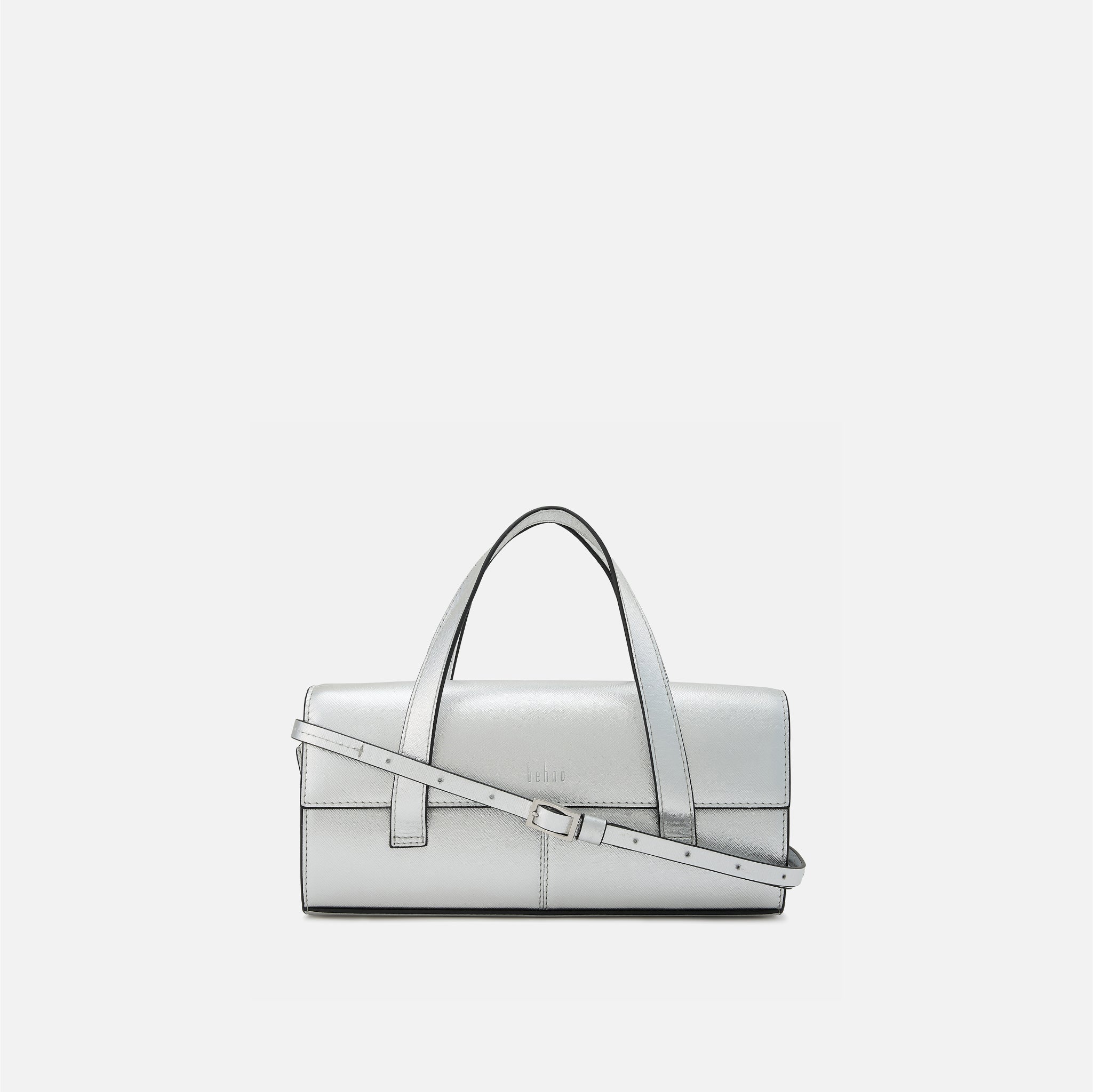 Behno MICHELLE MINI CROSSBODY METALLIC SILVER
