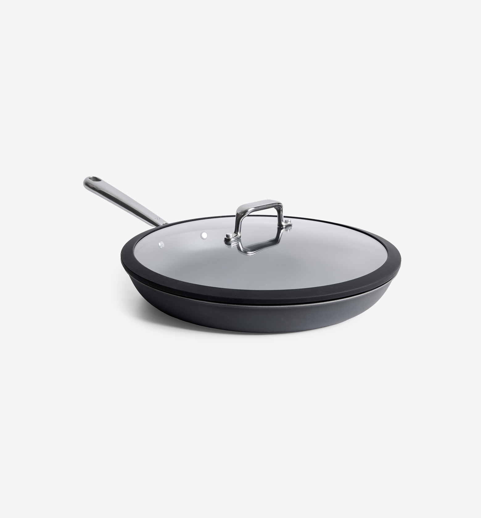 Misen 12” Pre-Seasoned Carbon Steel Frying Pan + Glass Lid