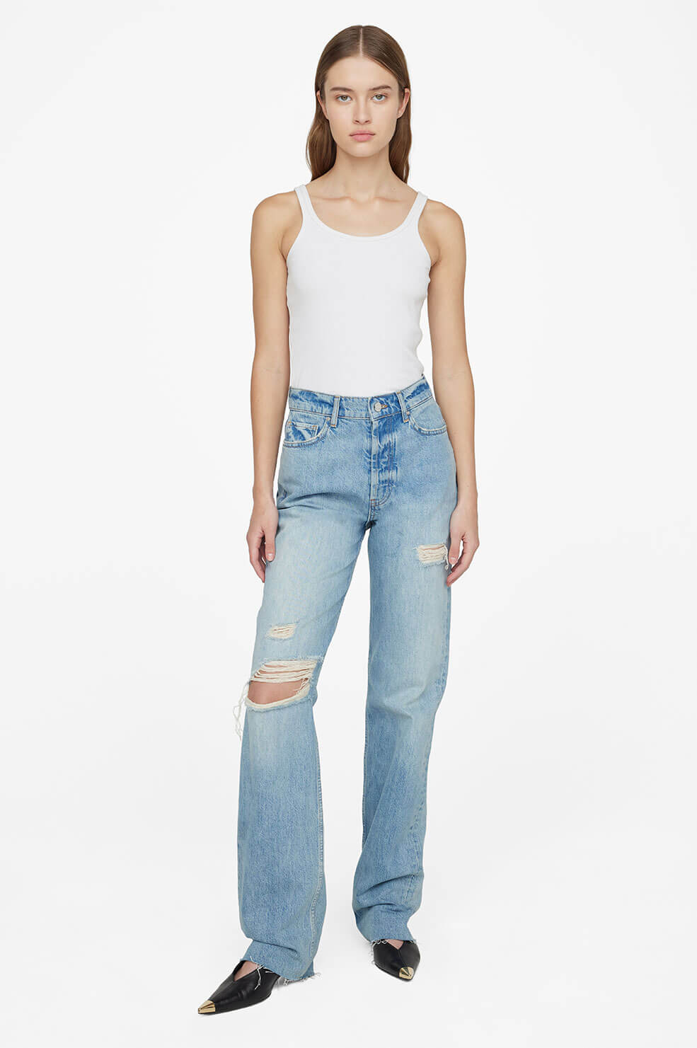 Anine Bing Olsen Jean - Destructed Lake Indigo